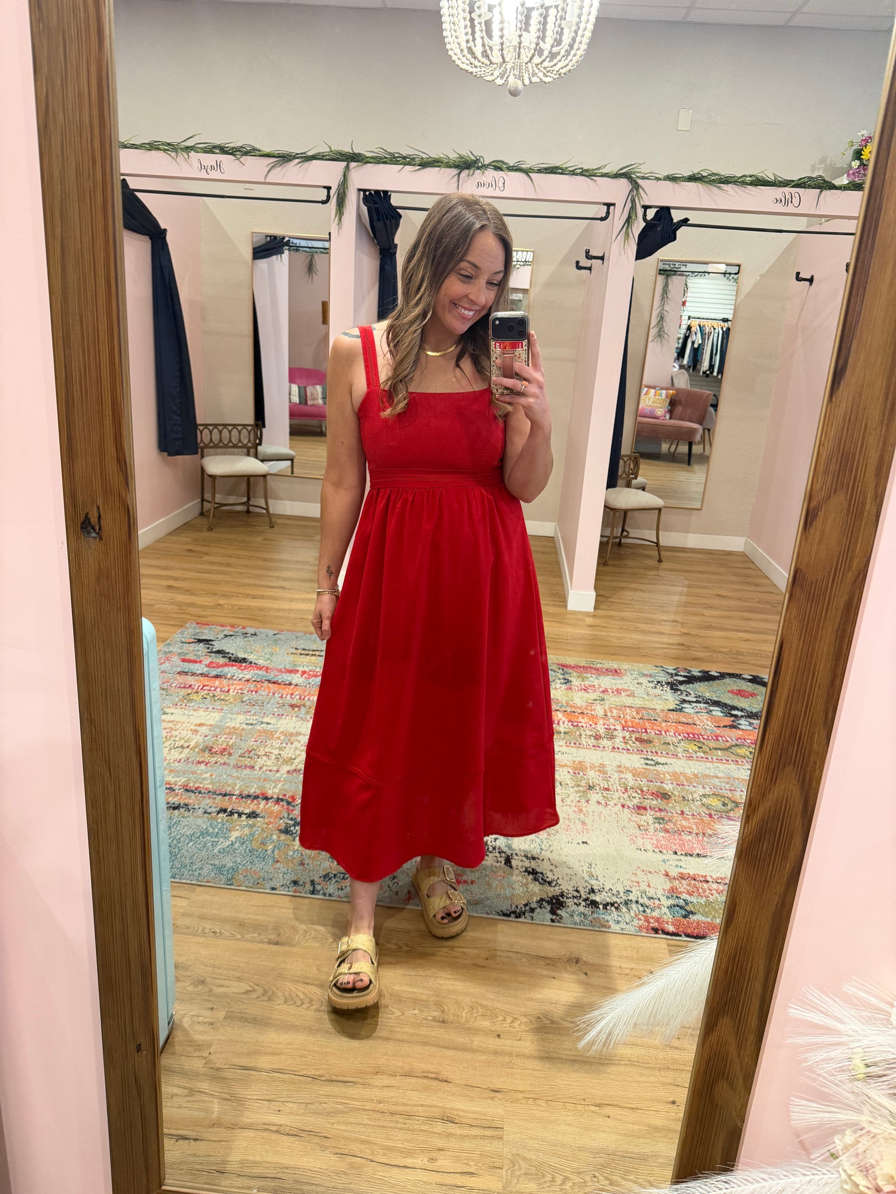 Red Midi Dress