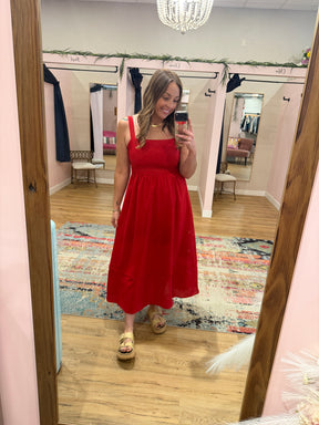 Red Midi Dress