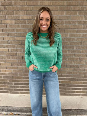 Green Stripe Sweater