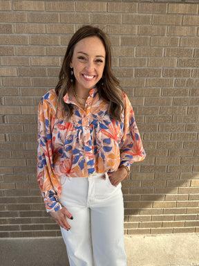 Just Be Happy Floral Top