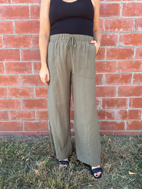 Olive Straight Leg Pants