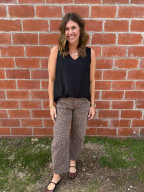 Leopard Barrel Jeans
