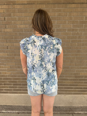 Beautiful Blues Floral Top