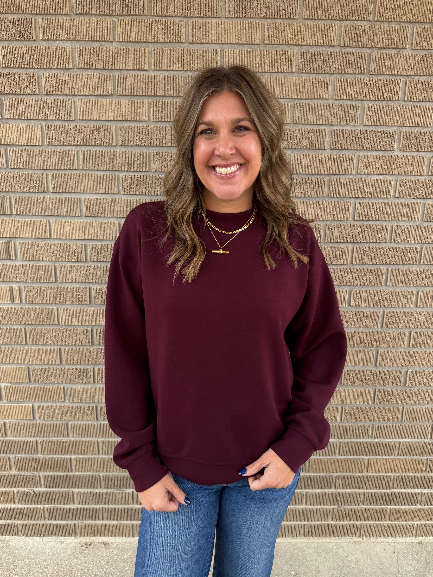 Modal Pullover - Dark Cherry