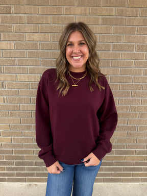 Modal Pullover - Dark Cherry