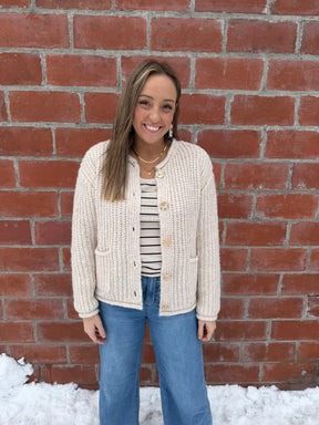 Showstopper Gold Button Cardigan