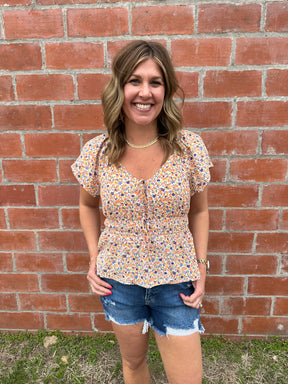 Cute as Ever Floral Peplum Top