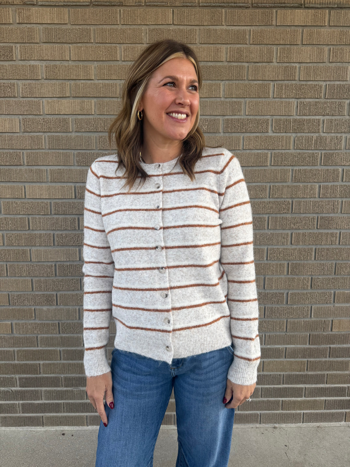 Cozy Cafe Stripe Cardi
