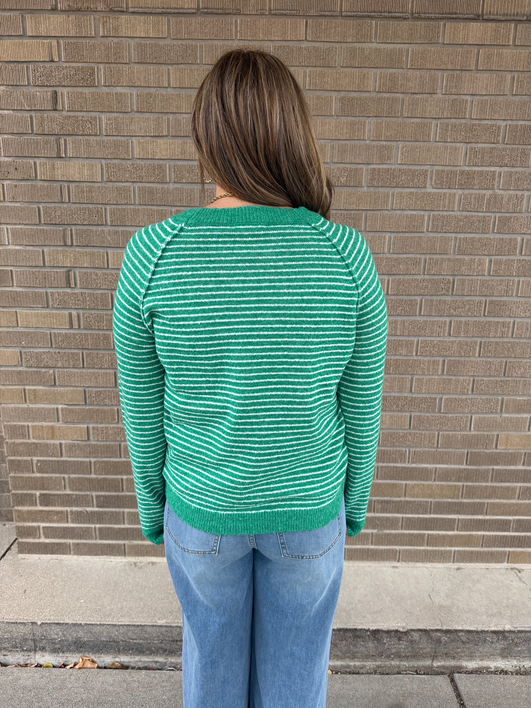 Green Stripe Sweater