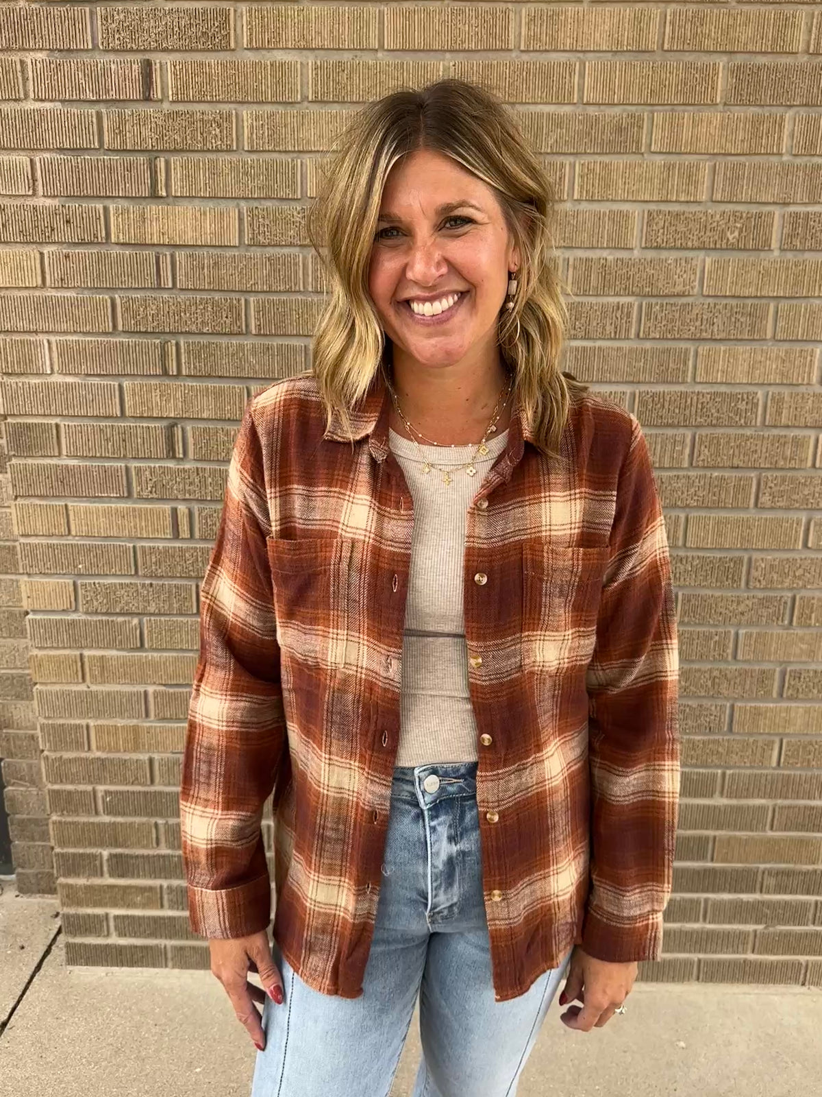Barry Shirt - Ginger Spice Plaid