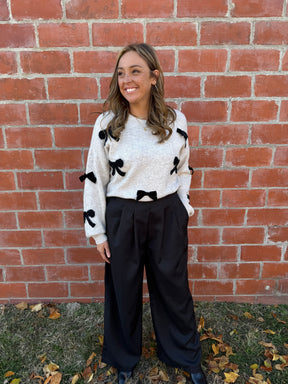 Wide Leg Black Dress Pants