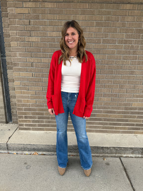 Classic Cardigan - Red