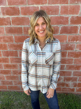 Lewis Top - Grey, Green, Brown Plaid
