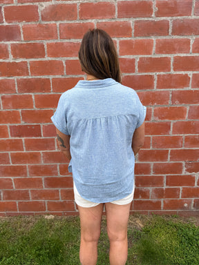 Benny Shirt - Heather Blue