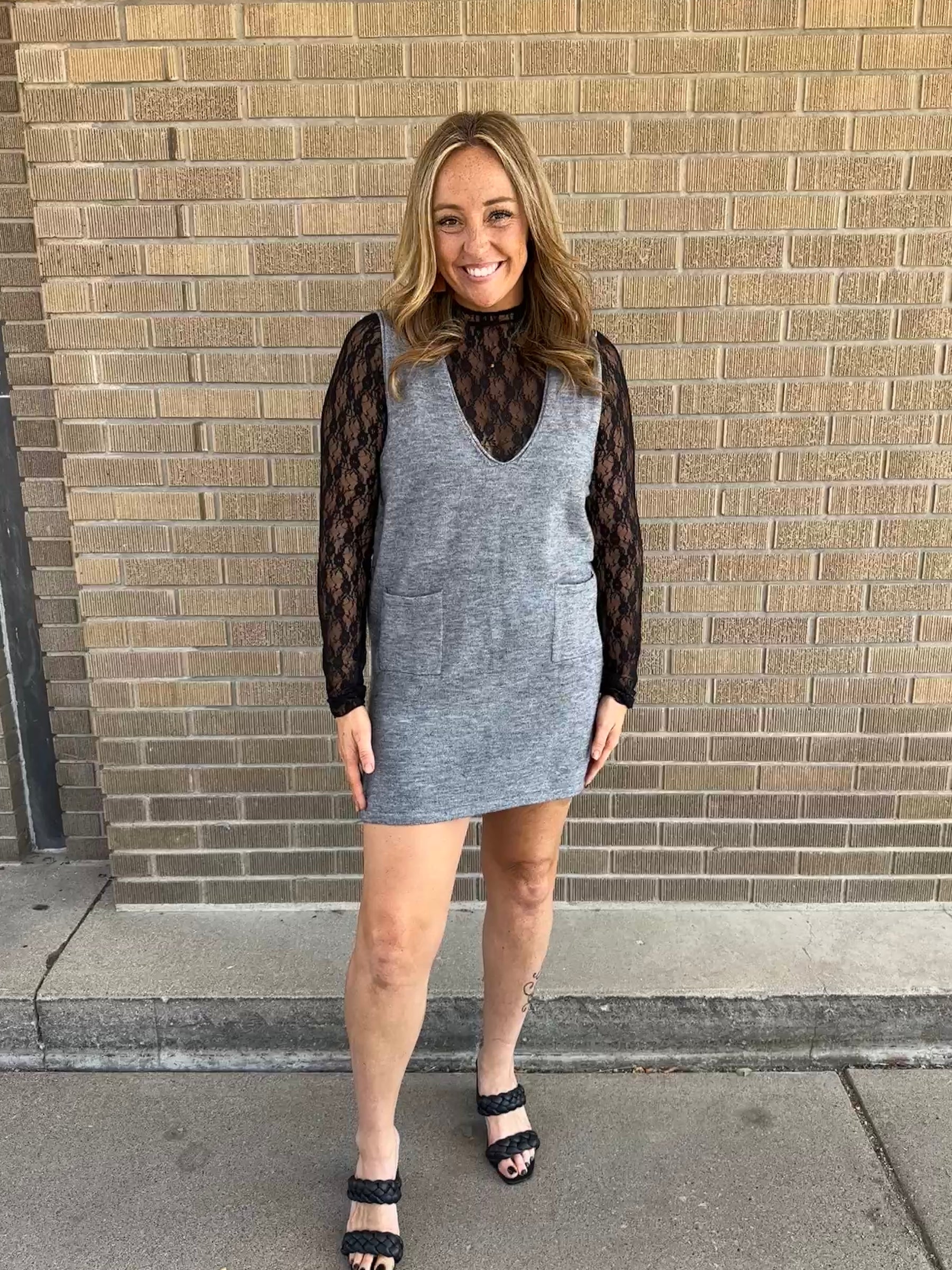 Black Lace Layering Top
