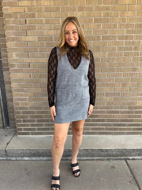 Black Lace Layering Top