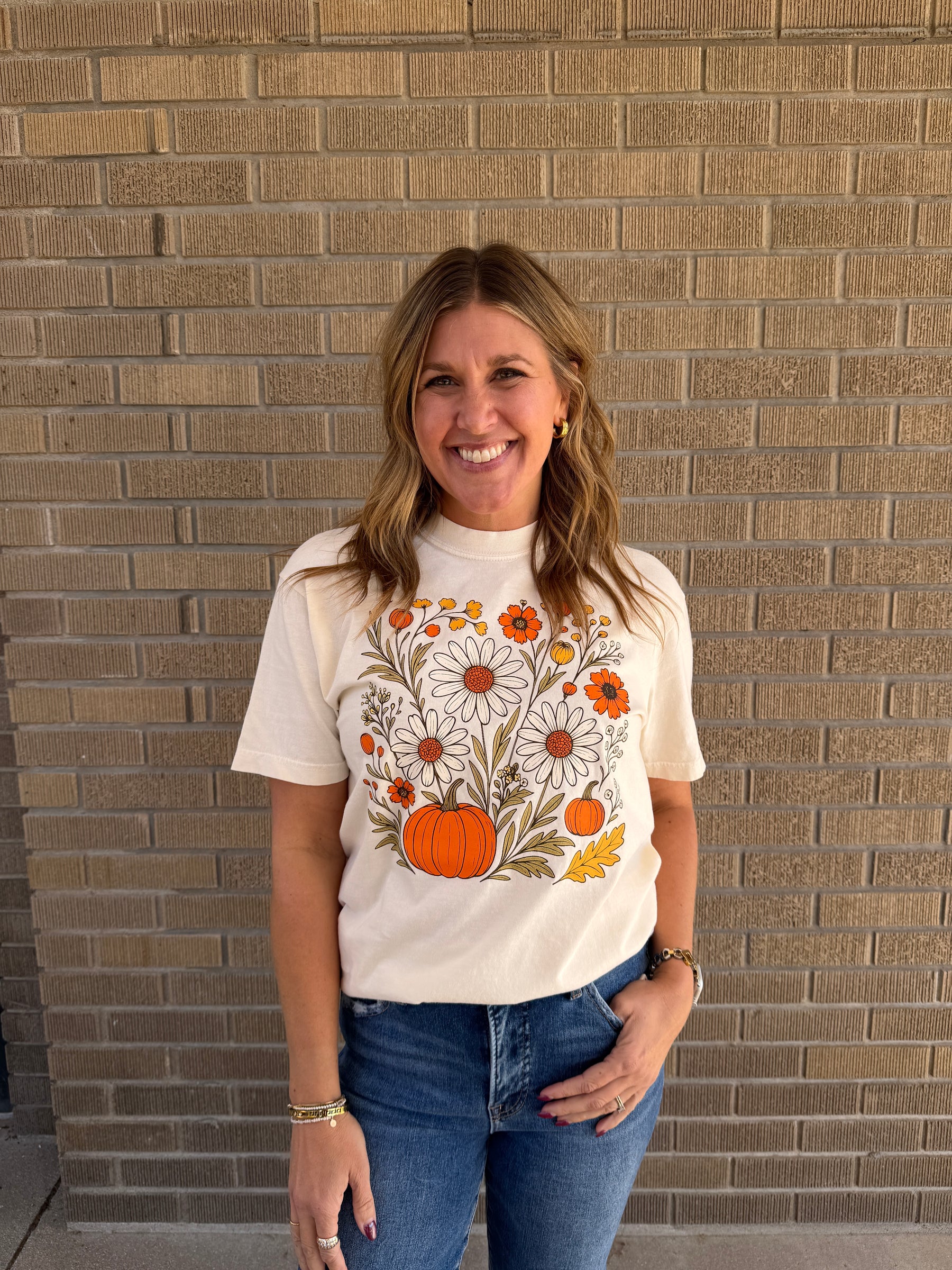 Fall Floral Graphic Tee