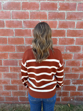 Cognac Stripe Sweater