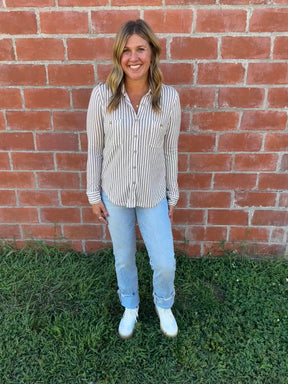 Buttery Soft Button Down - Mocha