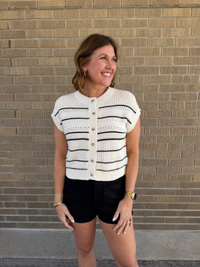 Easy Peasy Cream Sweater Top