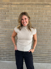 Mock Neck Taupe Sweater