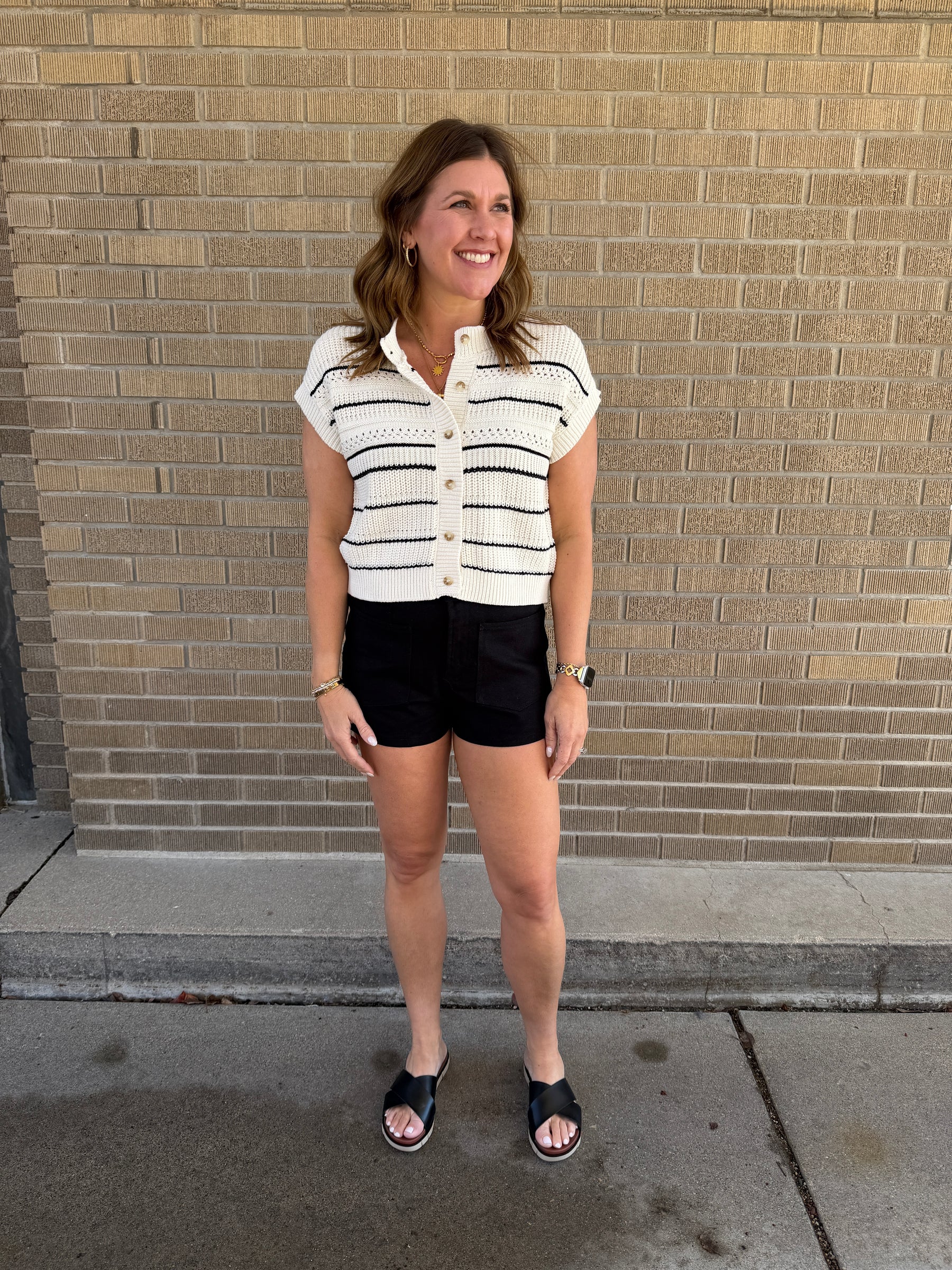 Easy Peasy Cream Sweater Top