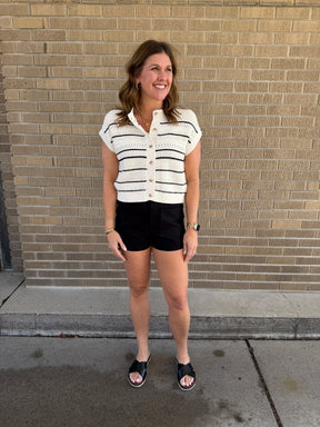 Easy Peasy Cream Sweater Top