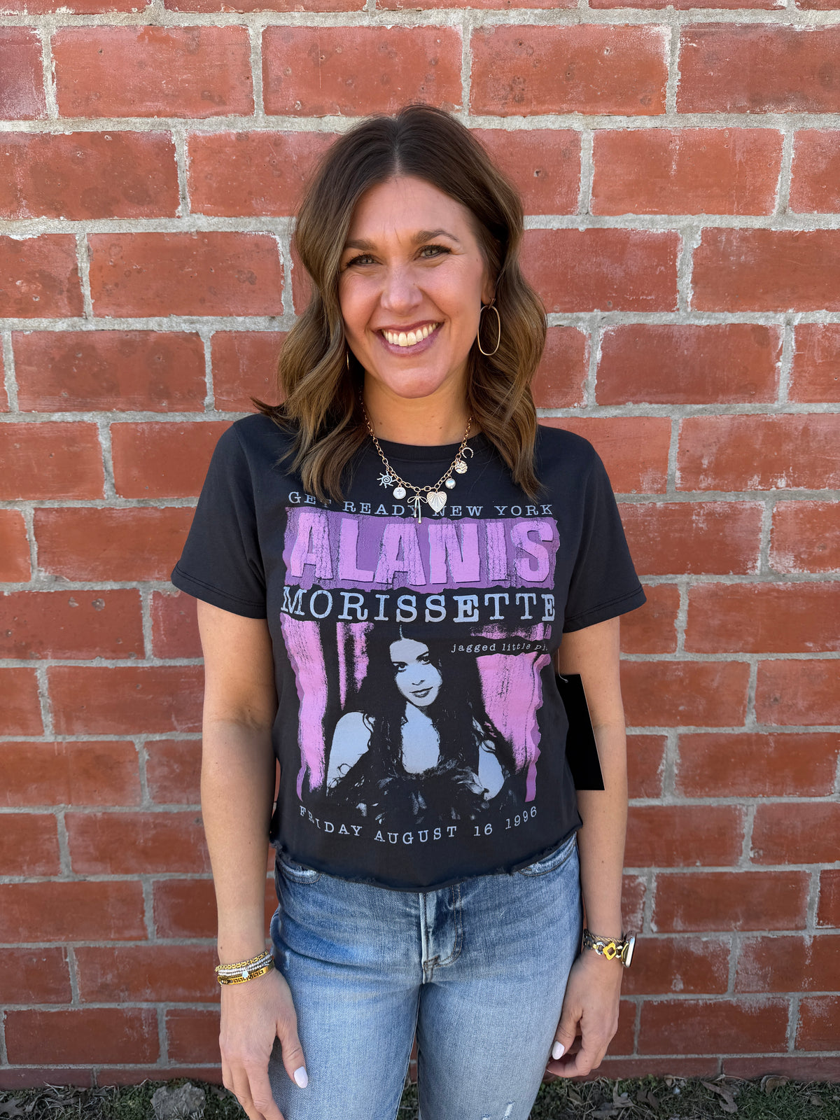 Alanis Morisette Graphic Crop Tee