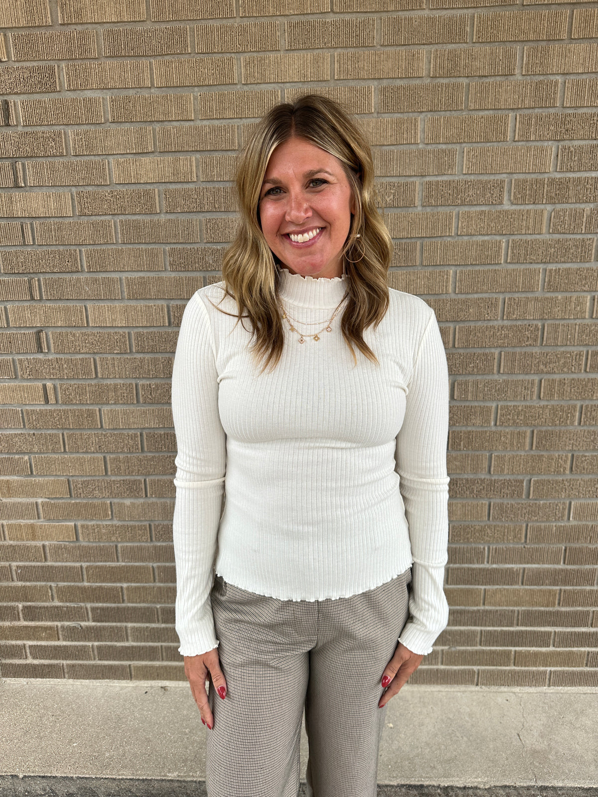 It Girl Ribbed Top - Ivory