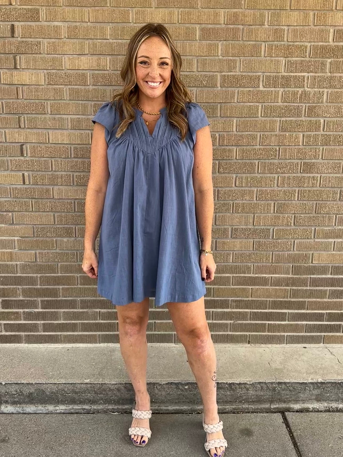 All In The Details Blue Dress