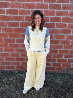 Lemon Cream & Blue Dreams Pants