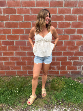 Embroidered Floral Tank
