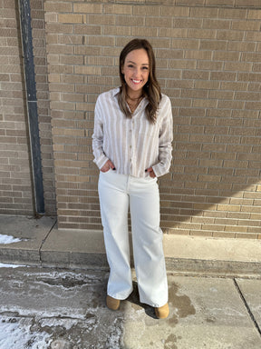 Madelyn Shirt - Pumice Cream