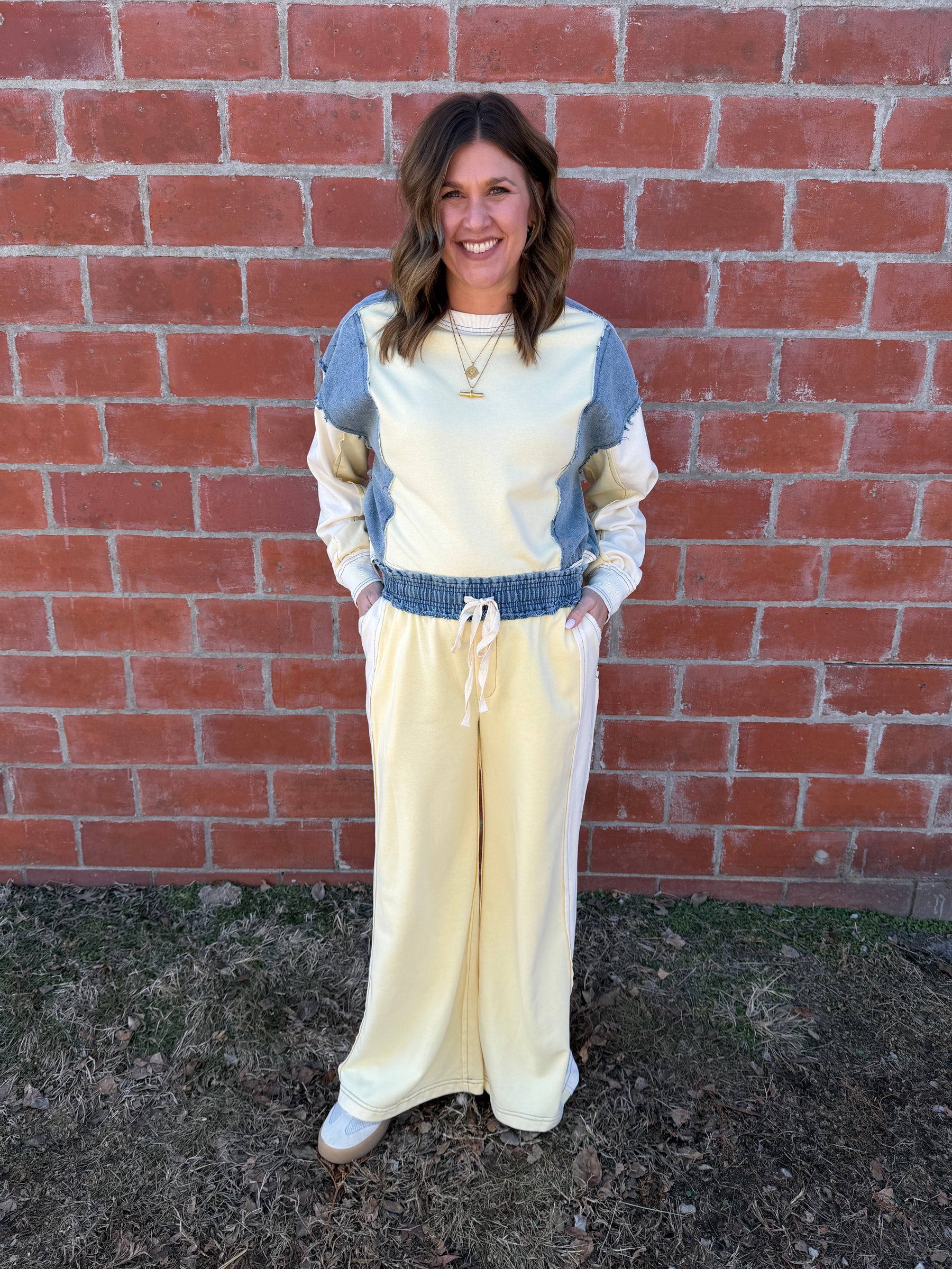Lemon Cream & Blue Dreams Pants