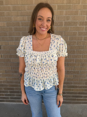 Sweetest Floral Peplum Top