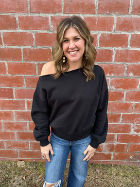 Off The Shoulder Black Top