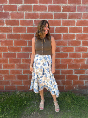 Chocolate Brown Button Up Tank