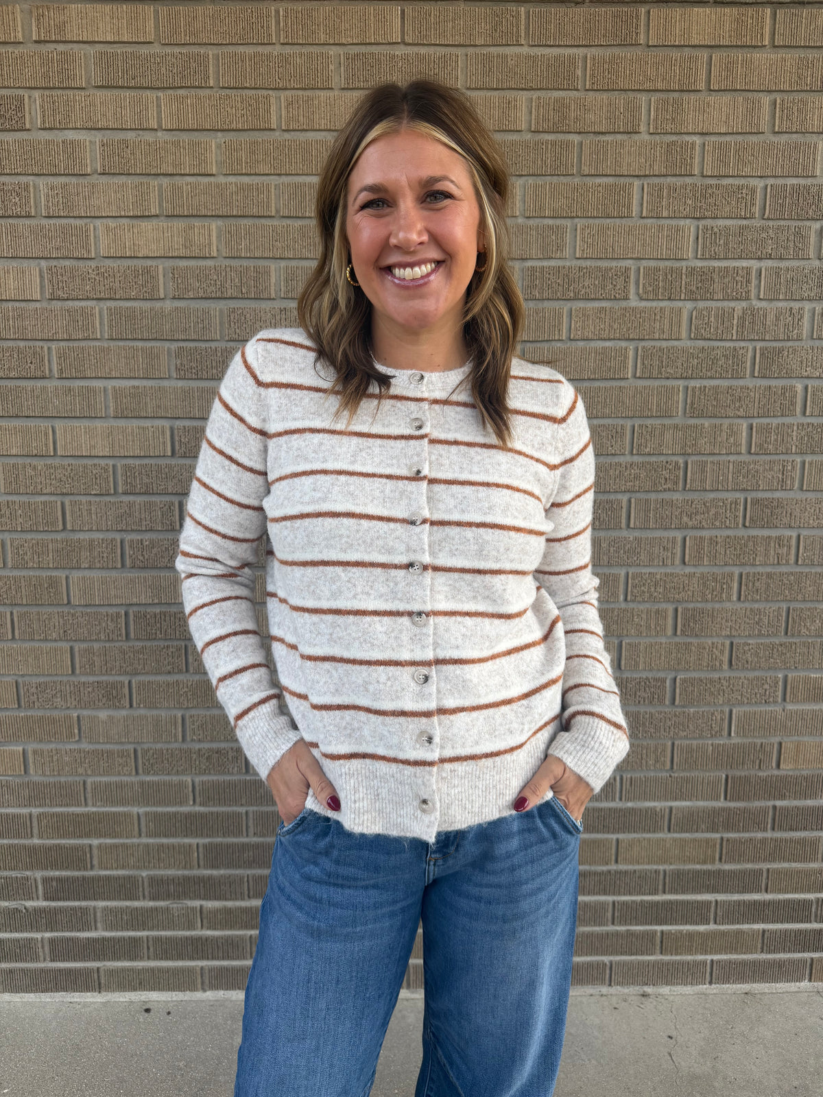 Cozy Cafe Stripe Cardi