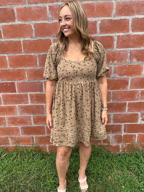 Floral Corduroy Mini Dress