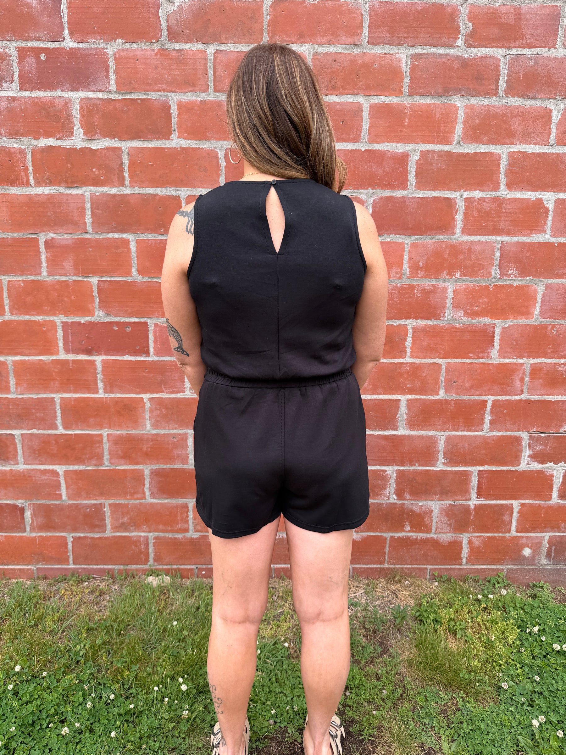 Out and About Romper - Black