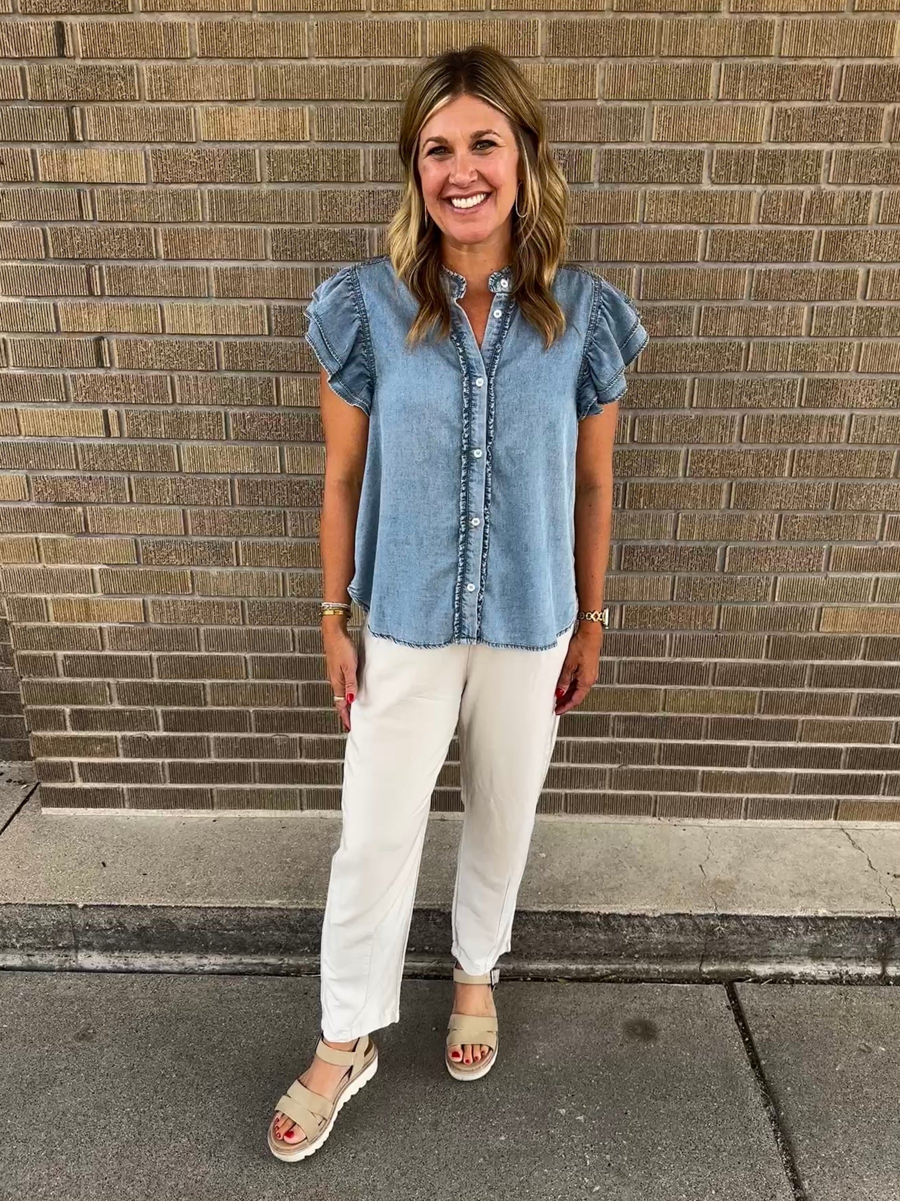 Chambray Denim Blouse