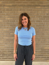 Lil Ribbed Tee - Blue