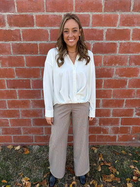 Business As Usual Oversized Button Up