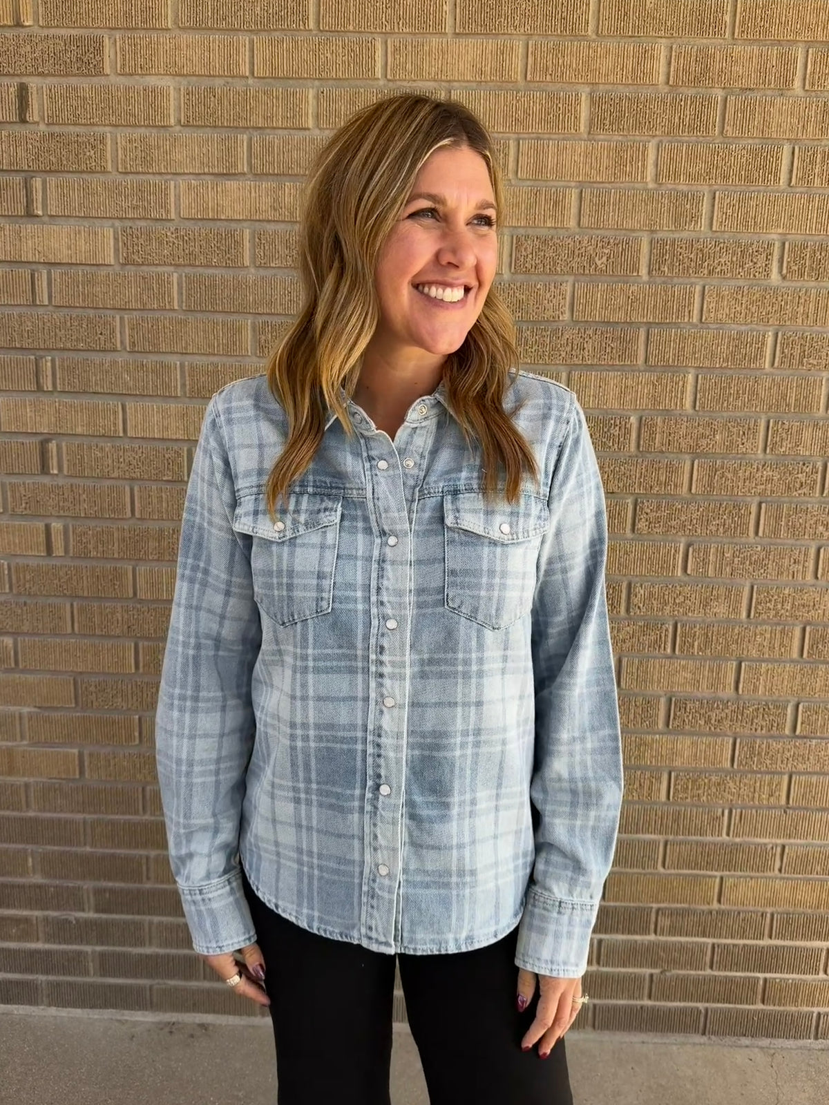 Pippin Jacket - Denim Plaid