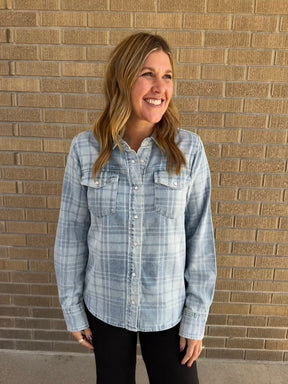 Pippin Jacket - Denim Plaid