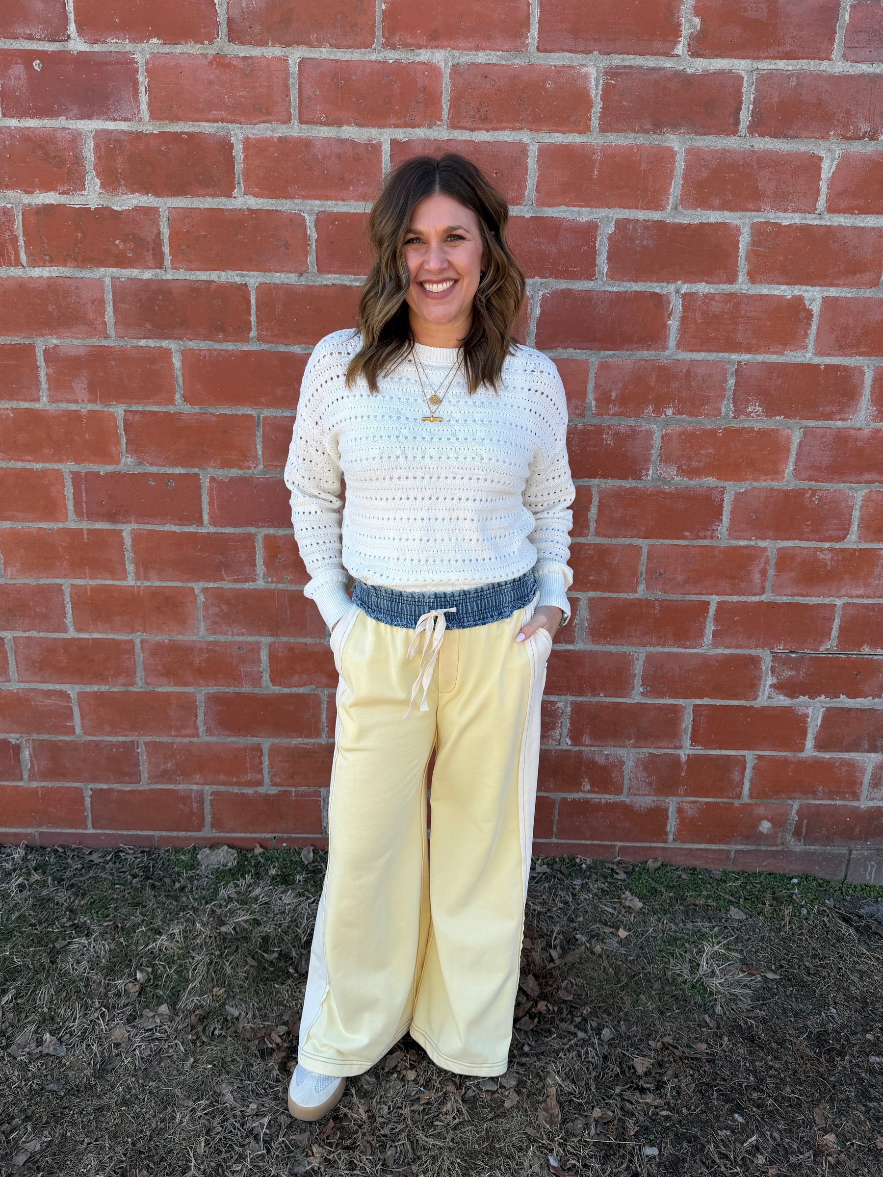 Lemon Cream & Blue Dreams Pants