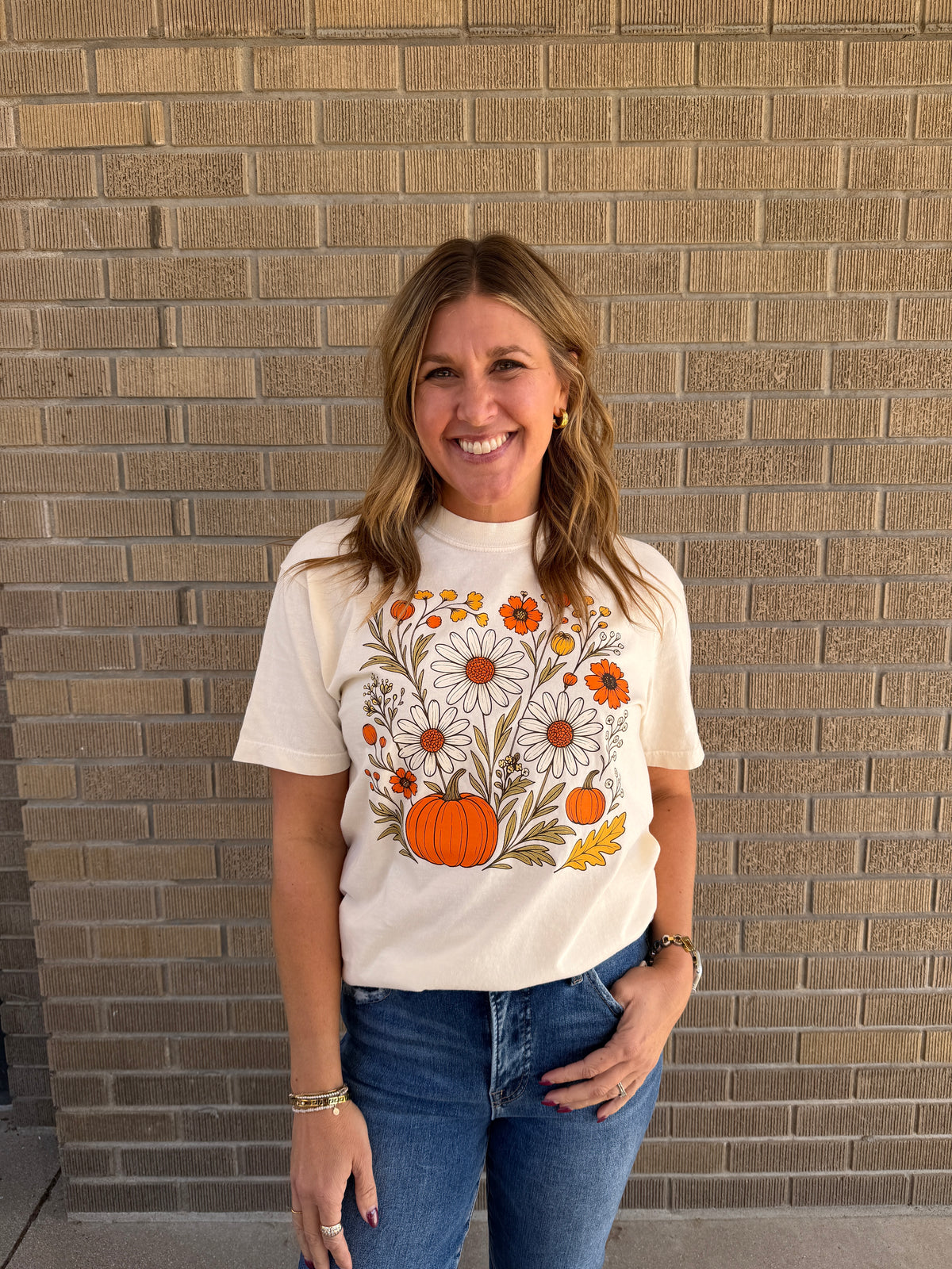 Fall Floral Graphic Tee