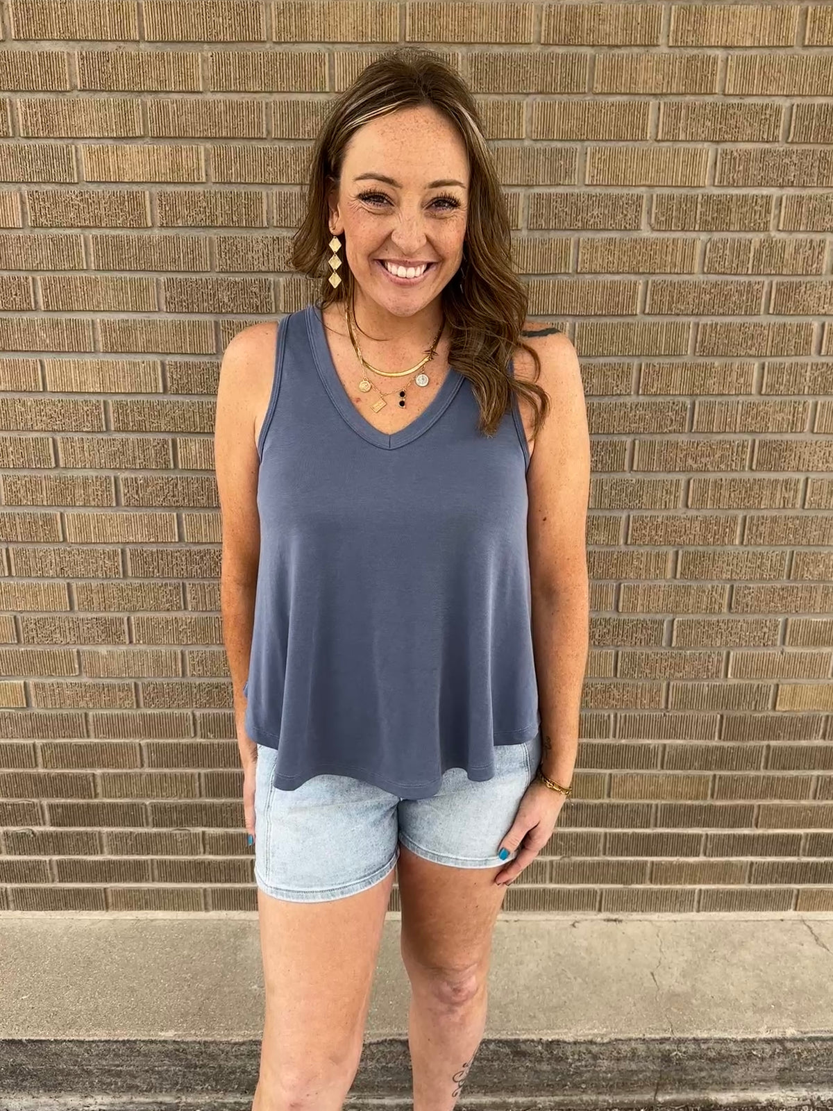 Blue Racerback Tank