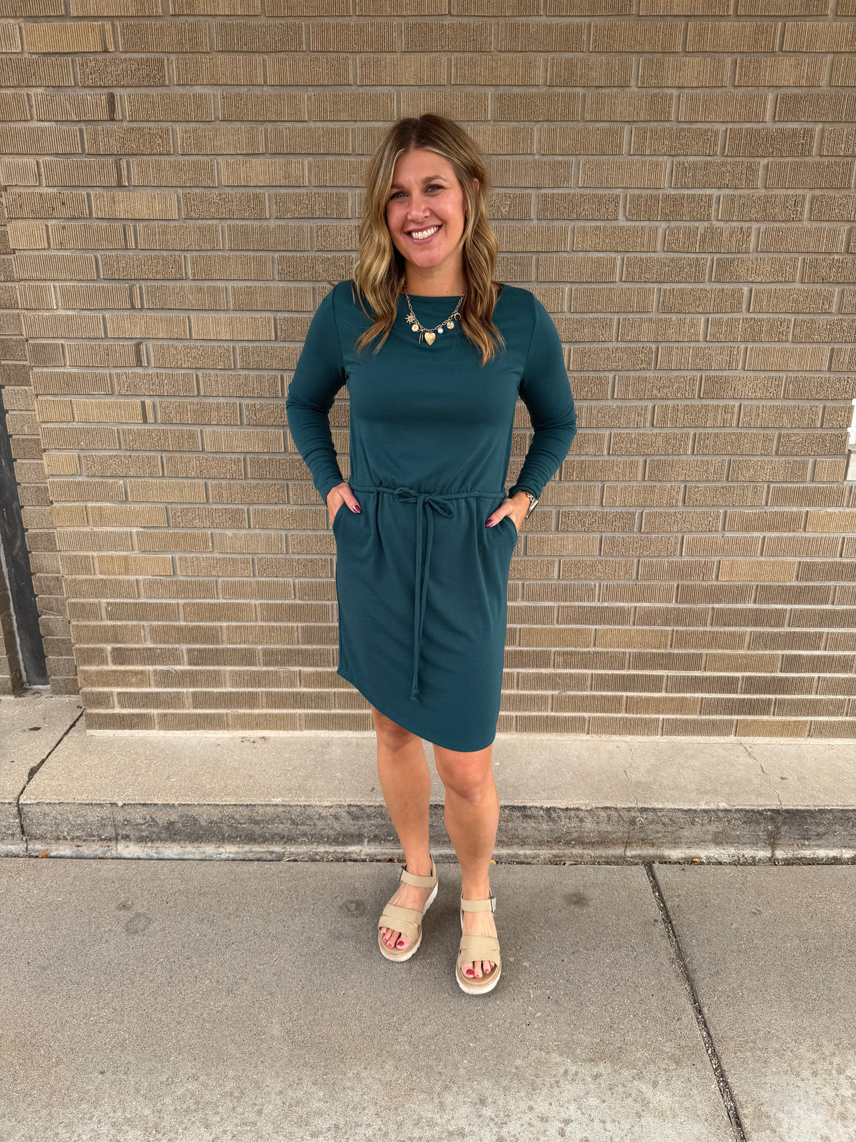 Cute and Casual Teal Dress