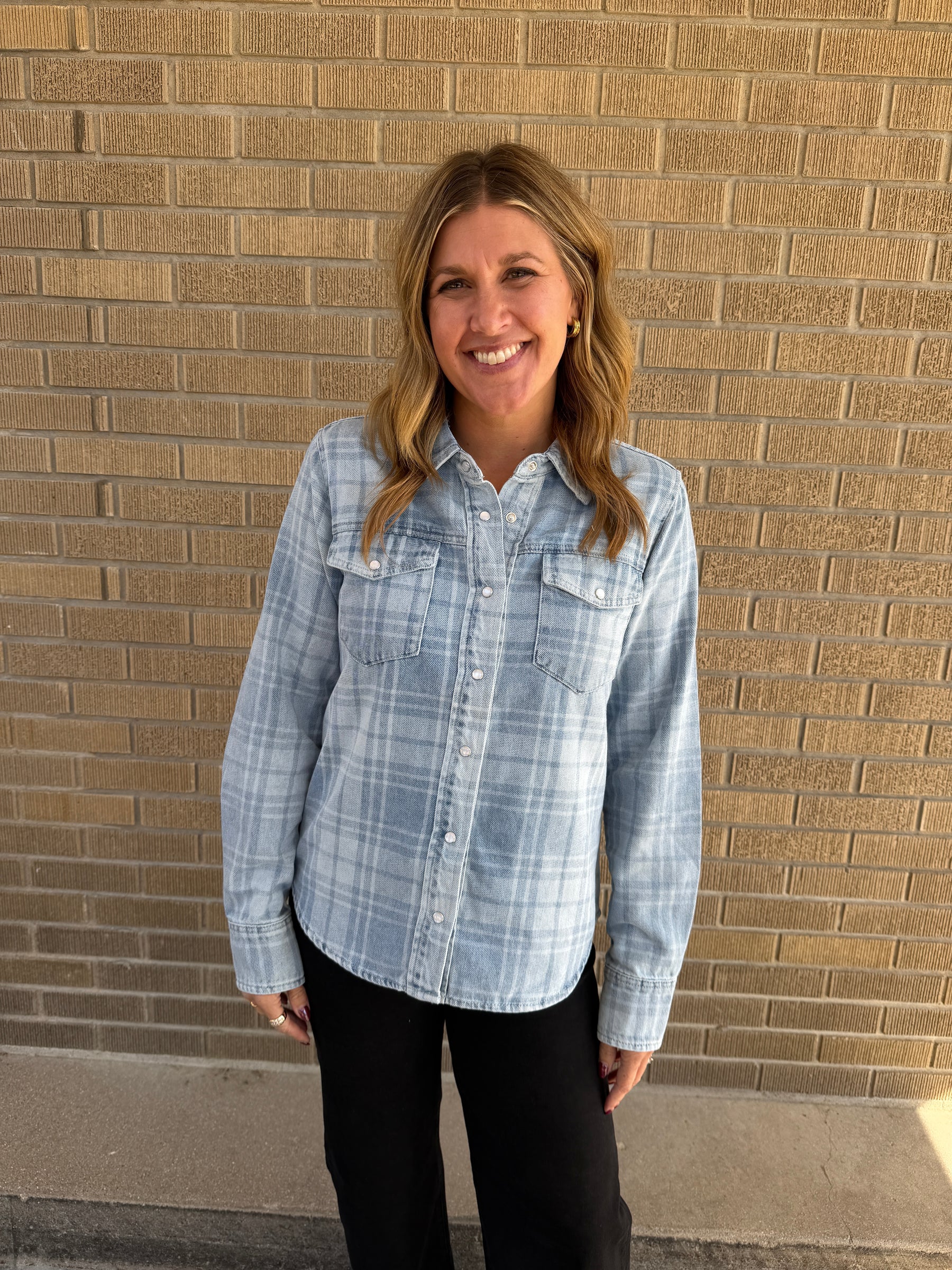 Pippin Jacket - Denim Plaid